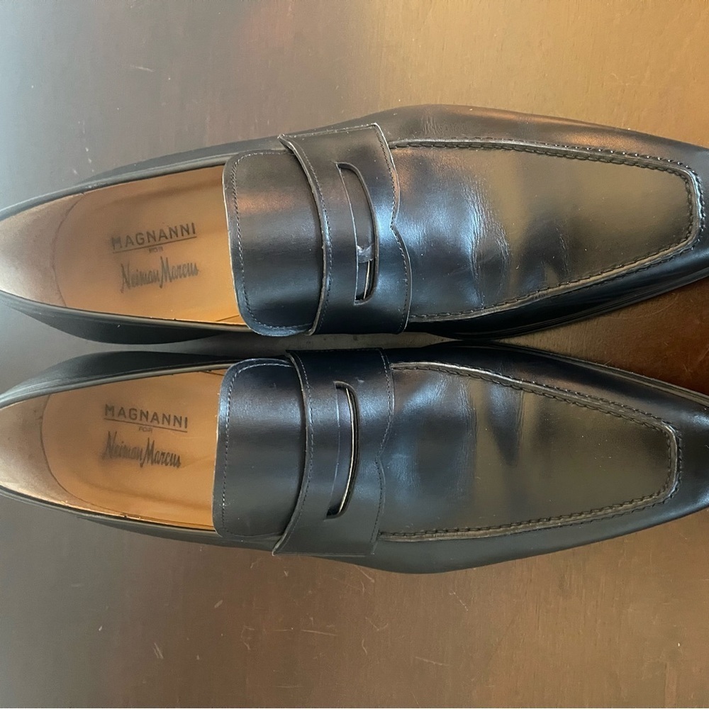 Magnanni for Neiman Marcus Penny Loafers Mens Slip-On Shoes - Picture 12 of 14